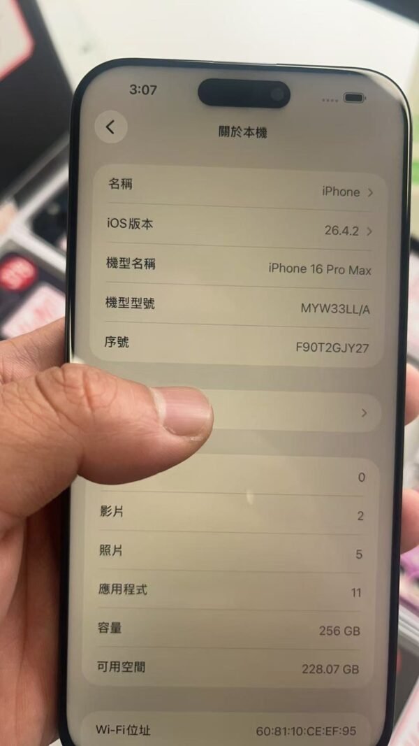 Apple iPhone 16 Pro Max 256G 黑色 二手手機