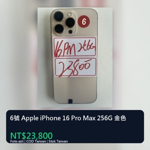 6號 Apple iPhone 16 Pro Max 256G 金色 統一封面