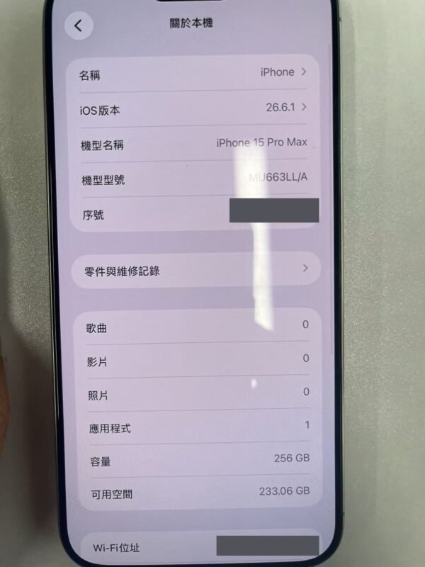 LLSM-85-15PM-256-TITANIUM-20260912-photo-05 85號 Apple iPhone 15 Pro Max 256G 鈦金色