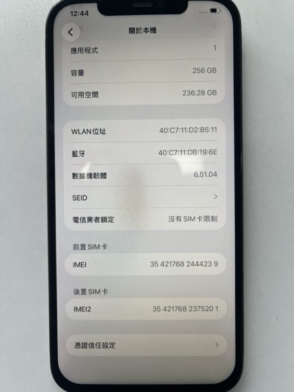 120號 Apple iPhone 12 Pro Max 256G 黑色