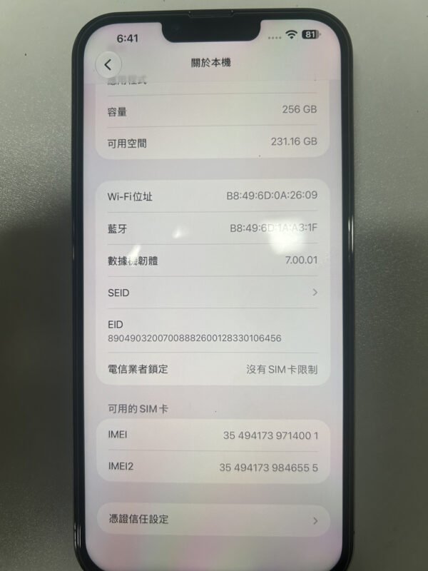 123號 Apple iPhone 13 Pro Max 256G 藍色